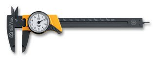 WIHA 31439 Dial Caliper, DIALMAX, ESD, Plastic, 150mm, 0.1mm Resolution, 0.1mm Graduation